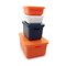 Miniature Storage Containers for 1:12 Scale Dollhouses, 4 pc, Halloween Colors Tote Boxes, Adorabilities